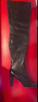 Arollo Overknees Stiefel Leder Schwarz Gr 44 (eher 43) Neu