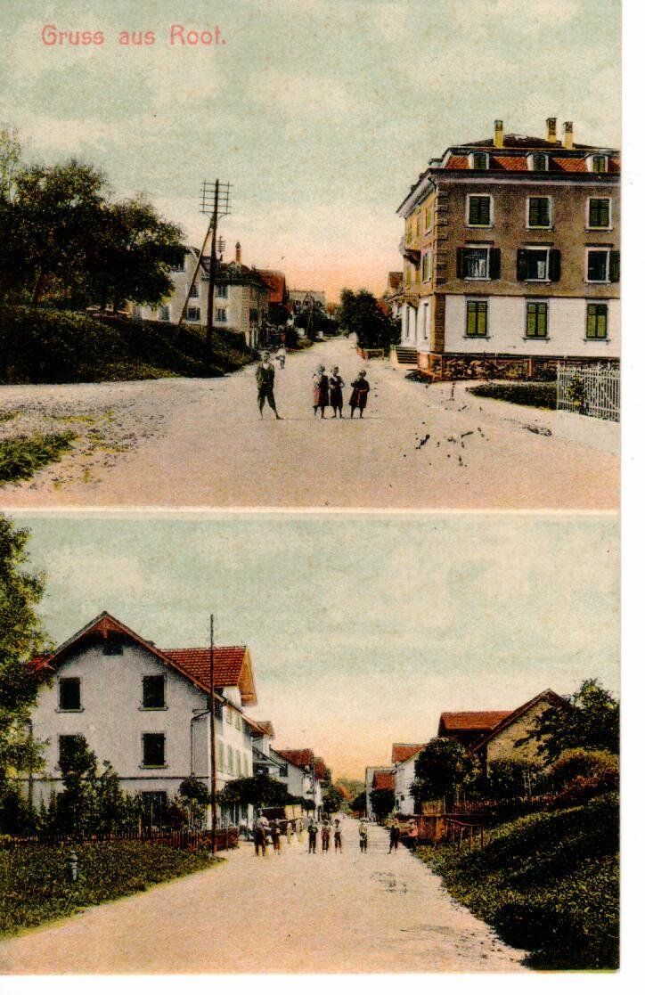 Cartoline postali: Gruss aus Root  1912 – Usato da Wolhusen venduto da Curver9
