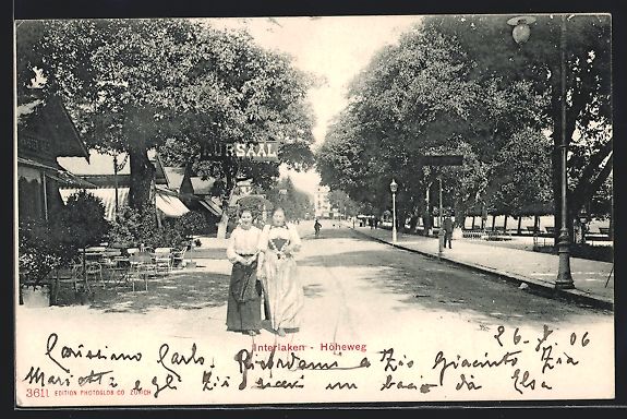 Cartoline postali: AK Interlaken, Höheweg mit Kursaal – Usato da Berlin venduto da bartko-reher