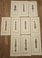 Set of 10 Brunnen Bern prints by Verbanddruckerei AG Bern 