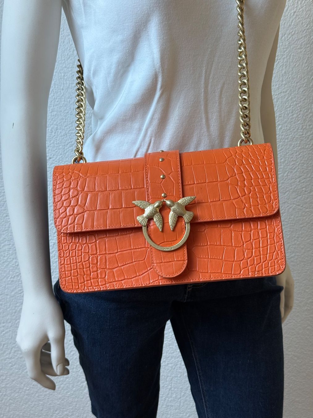 Pinko Borse da donna: PINKO Handtasche croco orange – Usato da Endingen venduto da lisous.closet