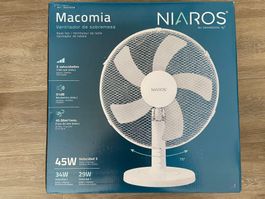 Ventilateur NIAROS Macomia – 45 W – 3 vitesses – Avec boîte