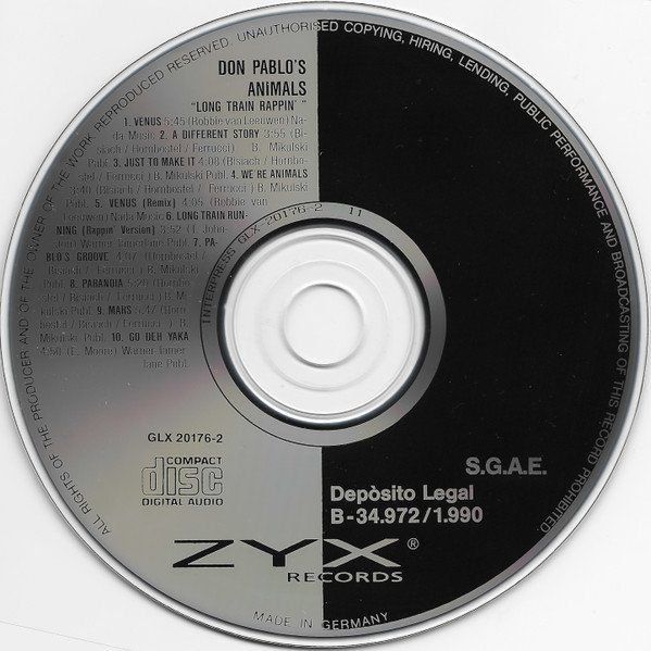 CD: Don Pablo's Animals - Long Train Rappin - include "Paranoia" – Usato da Unterbäch venduto da laqug 2