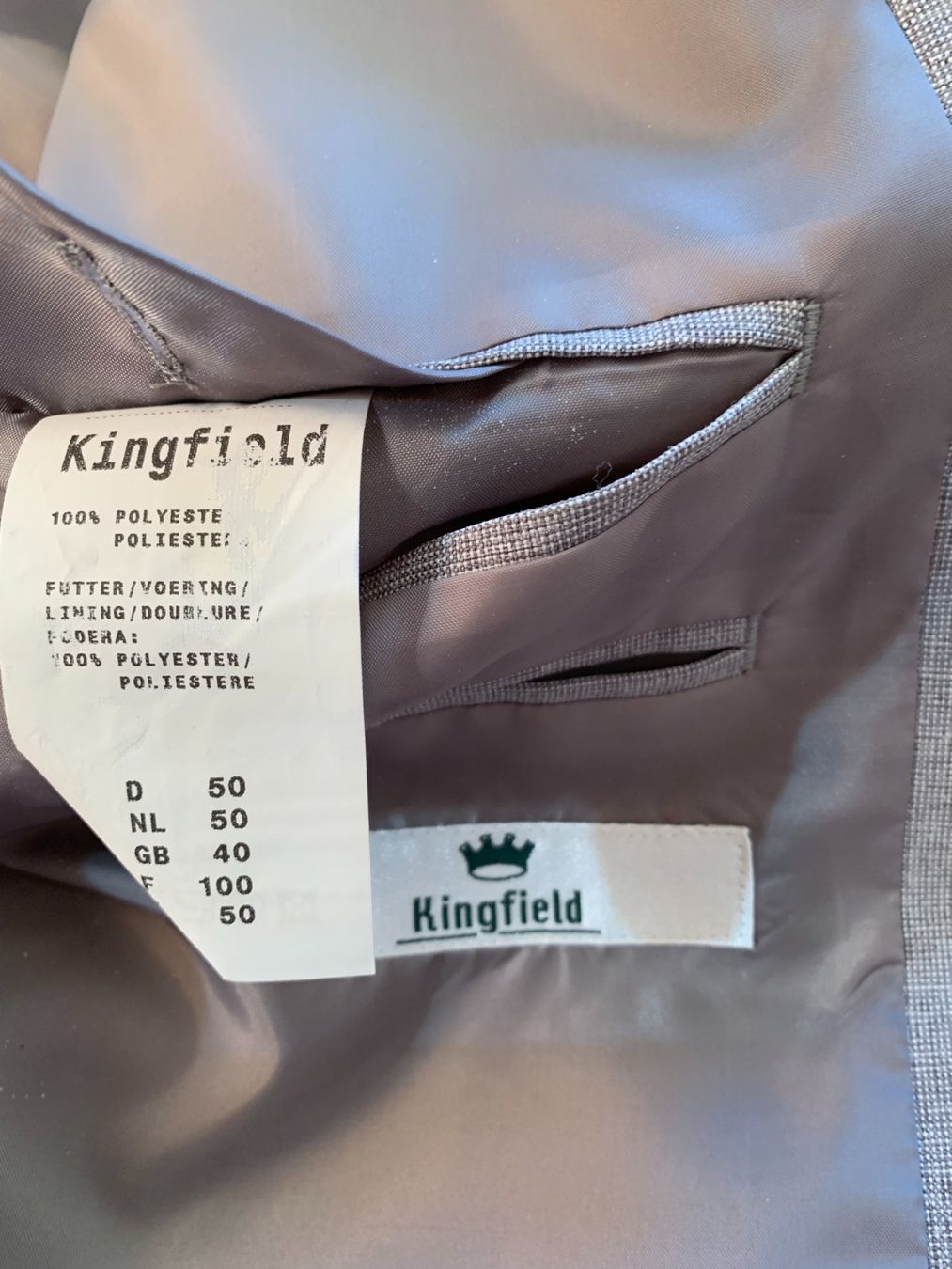 Giacche: Kingfield Herren Blazer, Gr. 50, Grau – Usato da Worb venduto da farben20zauber 4