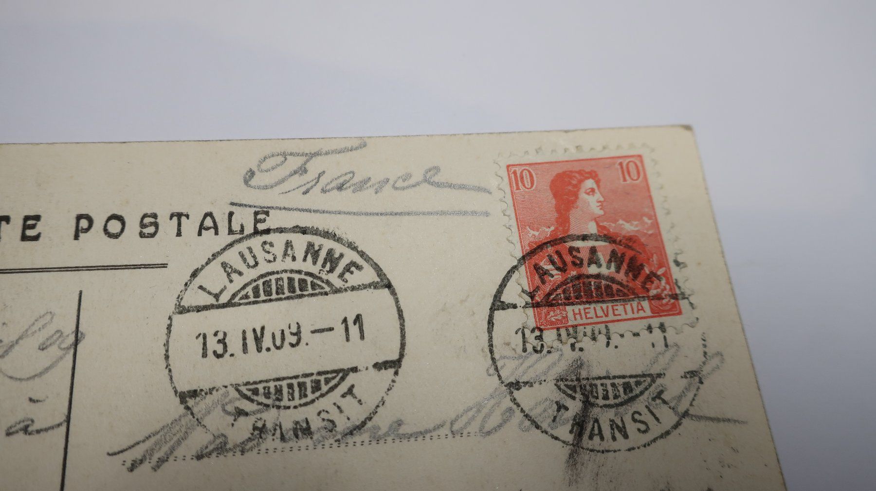 Cartoline postali: Lausanne - La Cathédrale - Etude  1909 – Usato da Cormoret venduto da Pascalll2001 4