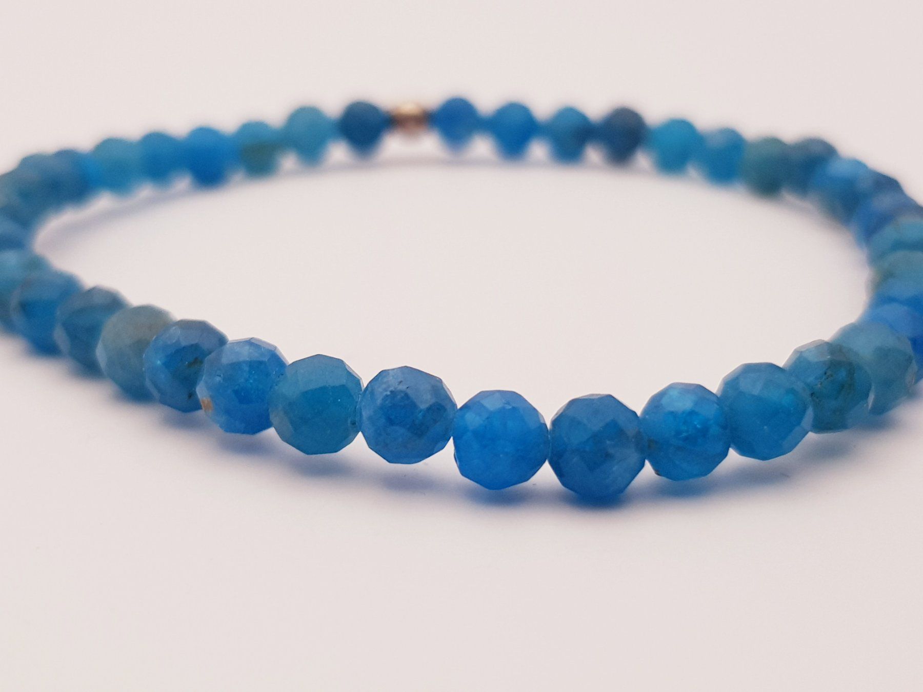 Bracciali & Braccialetti: Armband mit Apatit und Echtsilberkugel – Nuovo e nell'imballaggio originale da Menziken venduto da Zyropa 2