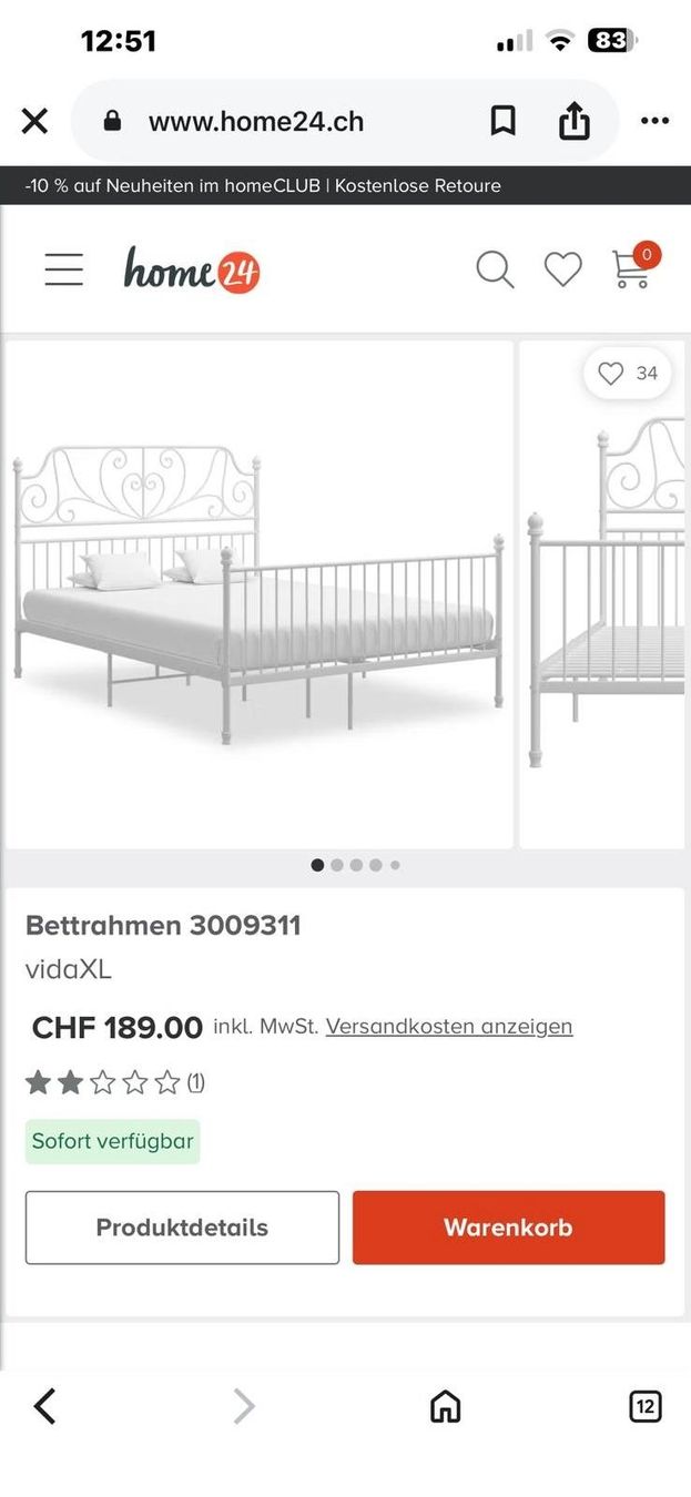 Ikea Letti: gut erhaltenes Bettgestell zu verschenken – Usato da Kreuzlingen venduto da Ccocoloco