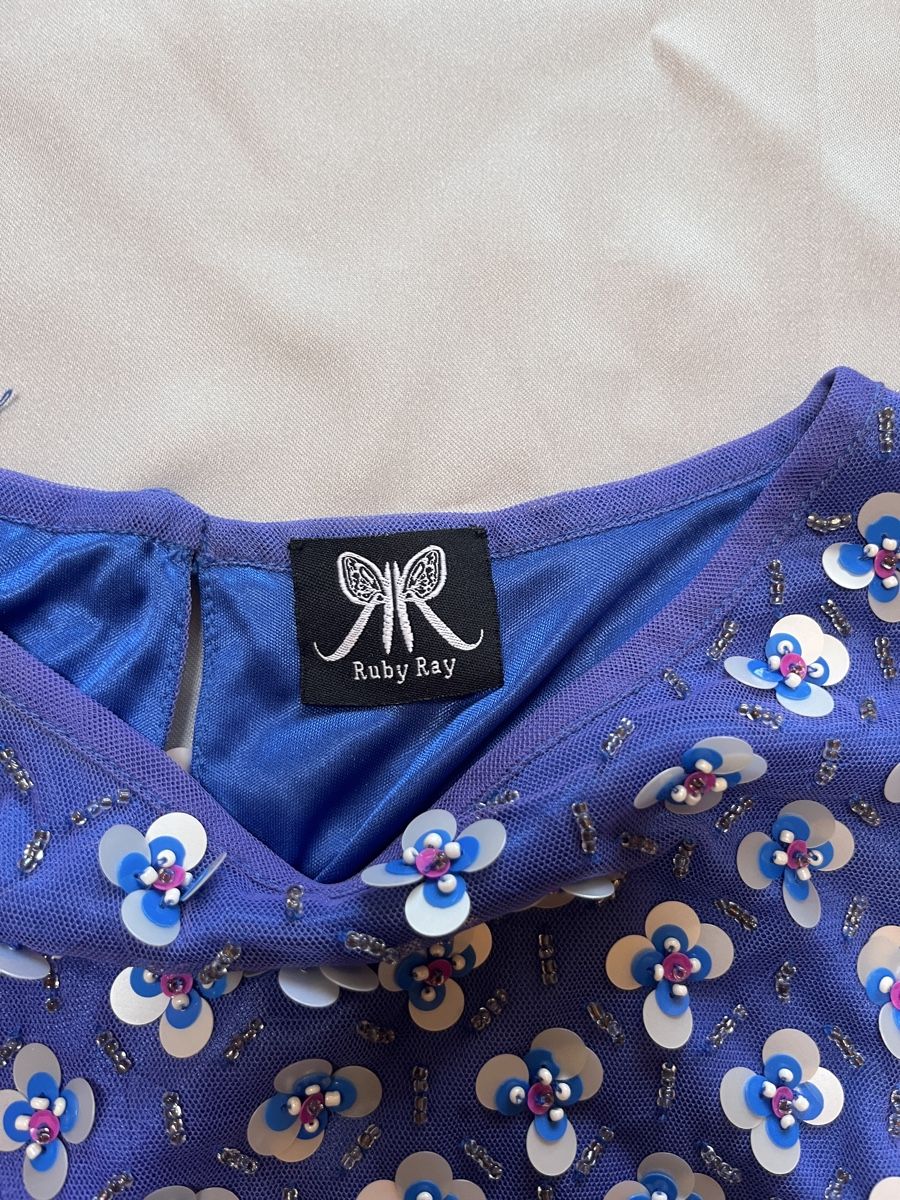 Vestiti: Wunderschönes, langes, blaues Abendkleid mit Pailletten – Nuovo (secondo la descrizione) da Winterthur venduto da serc.e 3