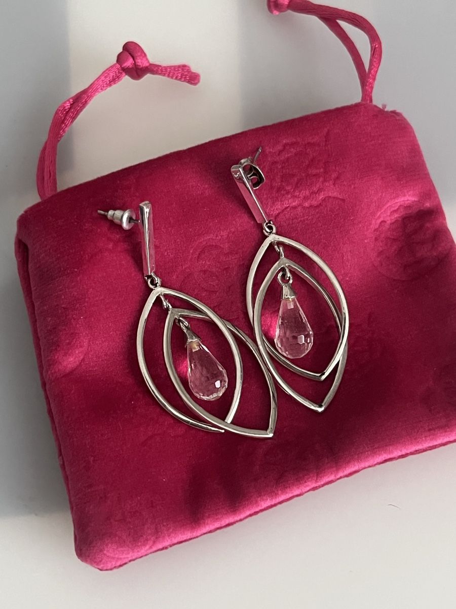 Orecchini pendenti & Orecchini a lobo: Silver drop earrings  – Usato da Vezia venduto da chi_byp8