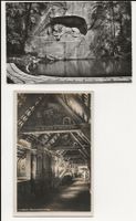 2 AK ca 1930/1950 Luzern Spreuerbrücke und Löwendenkmal