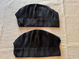 2 Kochmützen, Schwarz, neu