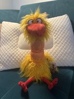 Handpuppe gelb orange rot guter Zustand 38cm