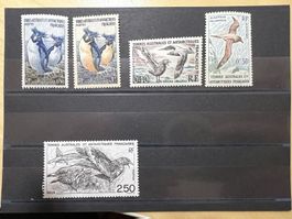5 timbres TAAF 1955-1956-1993 neufs **