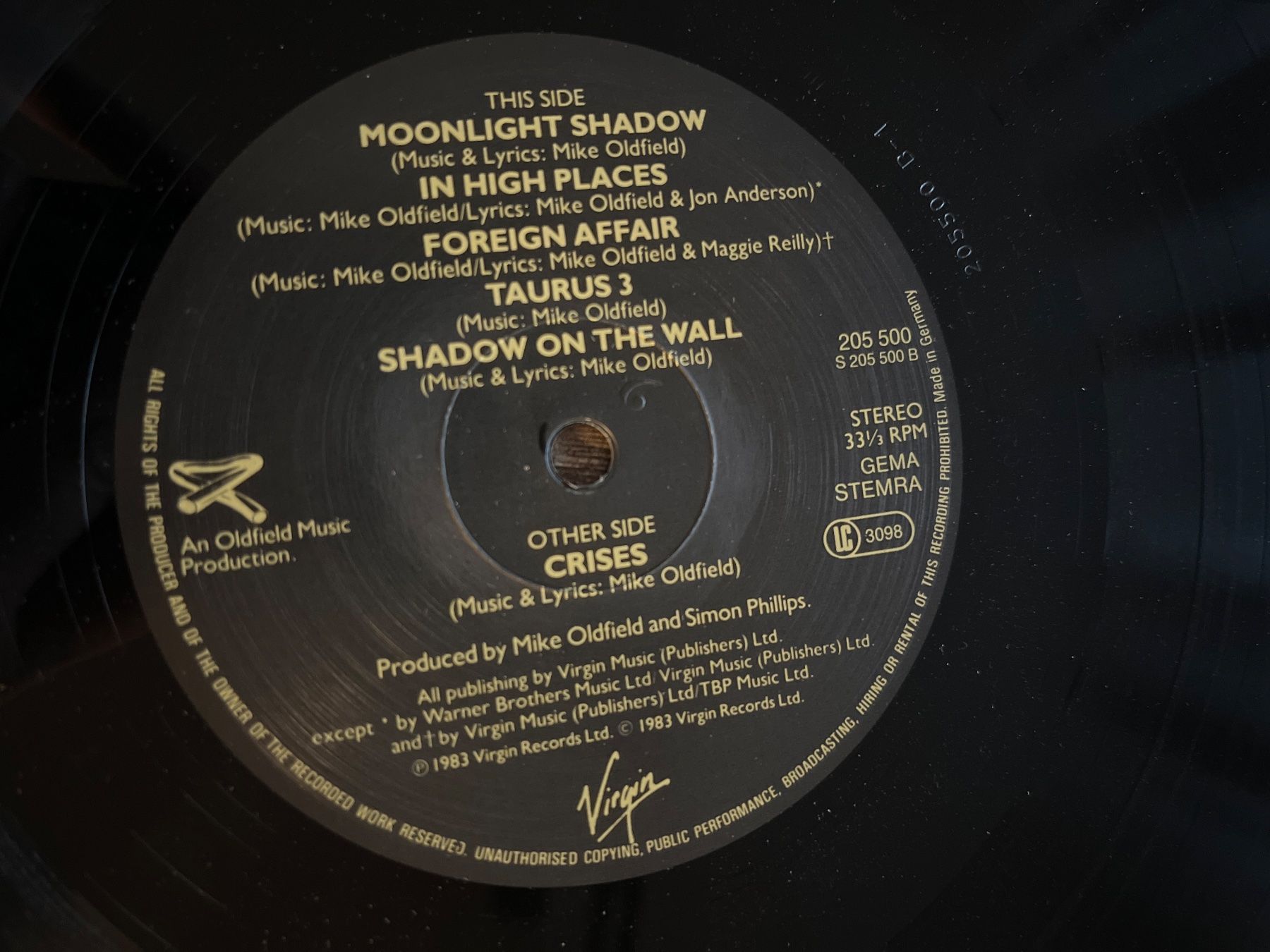 Dischi in vinile: S1518/Mike Oldfield - Crises – Usato da Frutigen venduto da Philippe_jsp 2