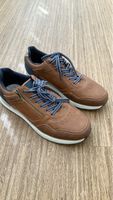 Herren Sneaker Leder braun mit Reisssverschluss Grösse 45