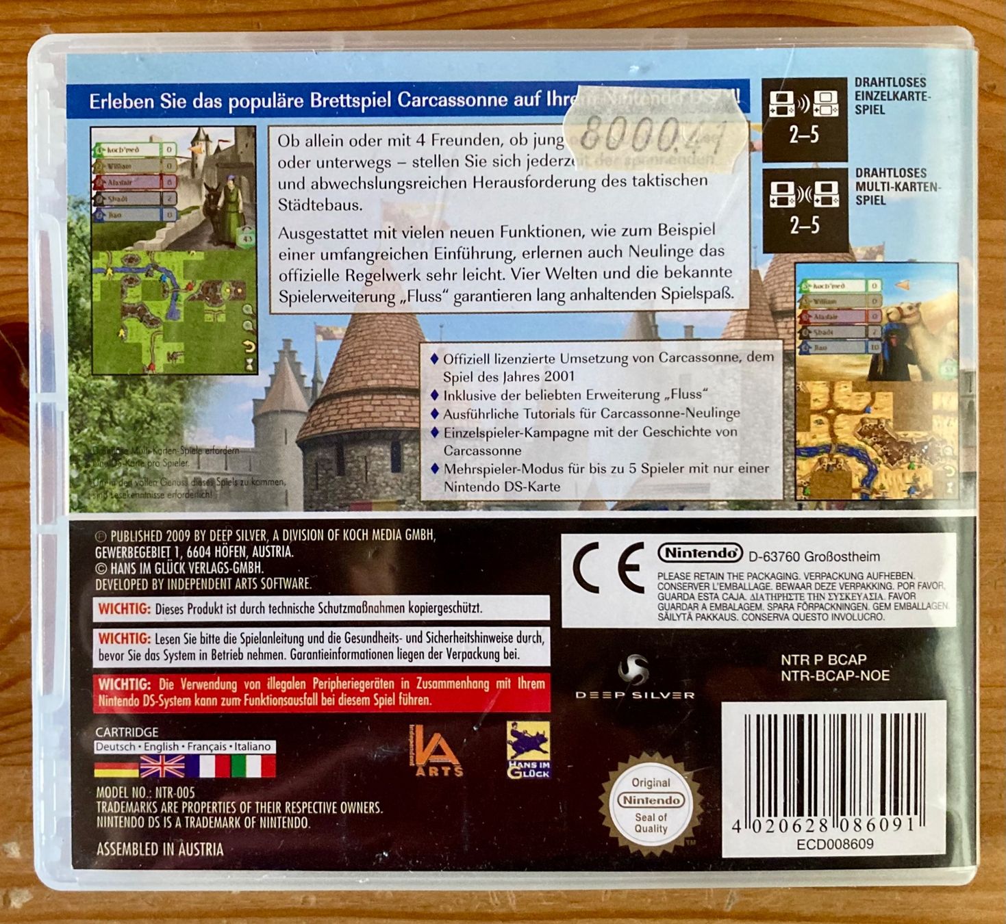 Nintendo Giochi: Carcassonne - Nintendo DS – Usato da Zürich venduto da Djmotionch 2
