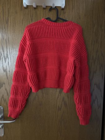Damen Pullover rot Strick Grösse S 