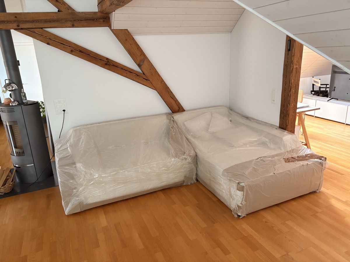 Sofas: Carryhome ECKSOFA Chenille Creme NEU & OVP – Neu (gemäss Beschreibung) aus Aeschi SO von SiMondo 6