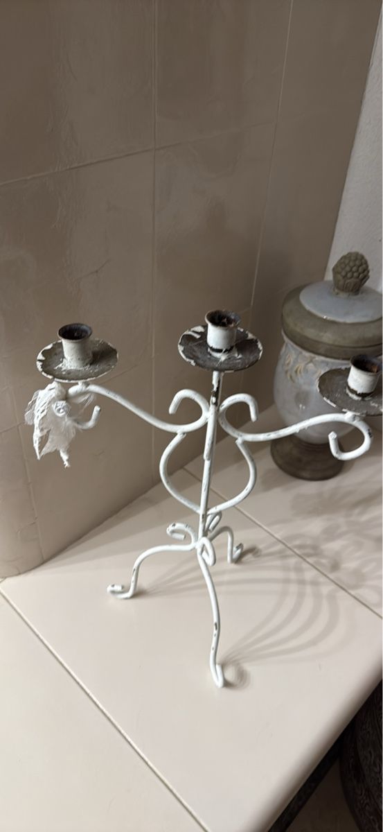 Portacandele: Shabby Chic Kerzenständer – Usato da Schaffhausen venduto da Ibag 2