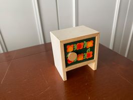 vintage Puppenmöbel 1970er Hippie Kommode NEU!