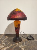 Vintage Glas-Tischlampe, Pilzdesign  im Stil Gallé