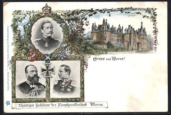 Ansichtskarten: Worms, Grossherzog Ernst Ludwig v. Hesse – Gebraucht aus Berlin von bartko-reher