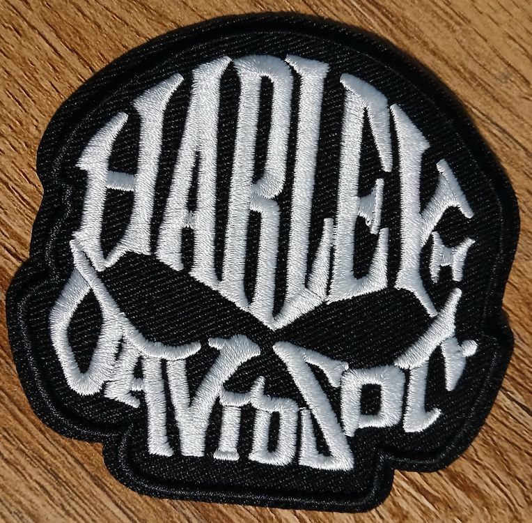 Patch brodé Harley Davidson Skull tête de mort J157 2