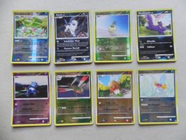 8 Pokémon Sammelkarten 2008 Text Deutsch 50-90 KP glänzend