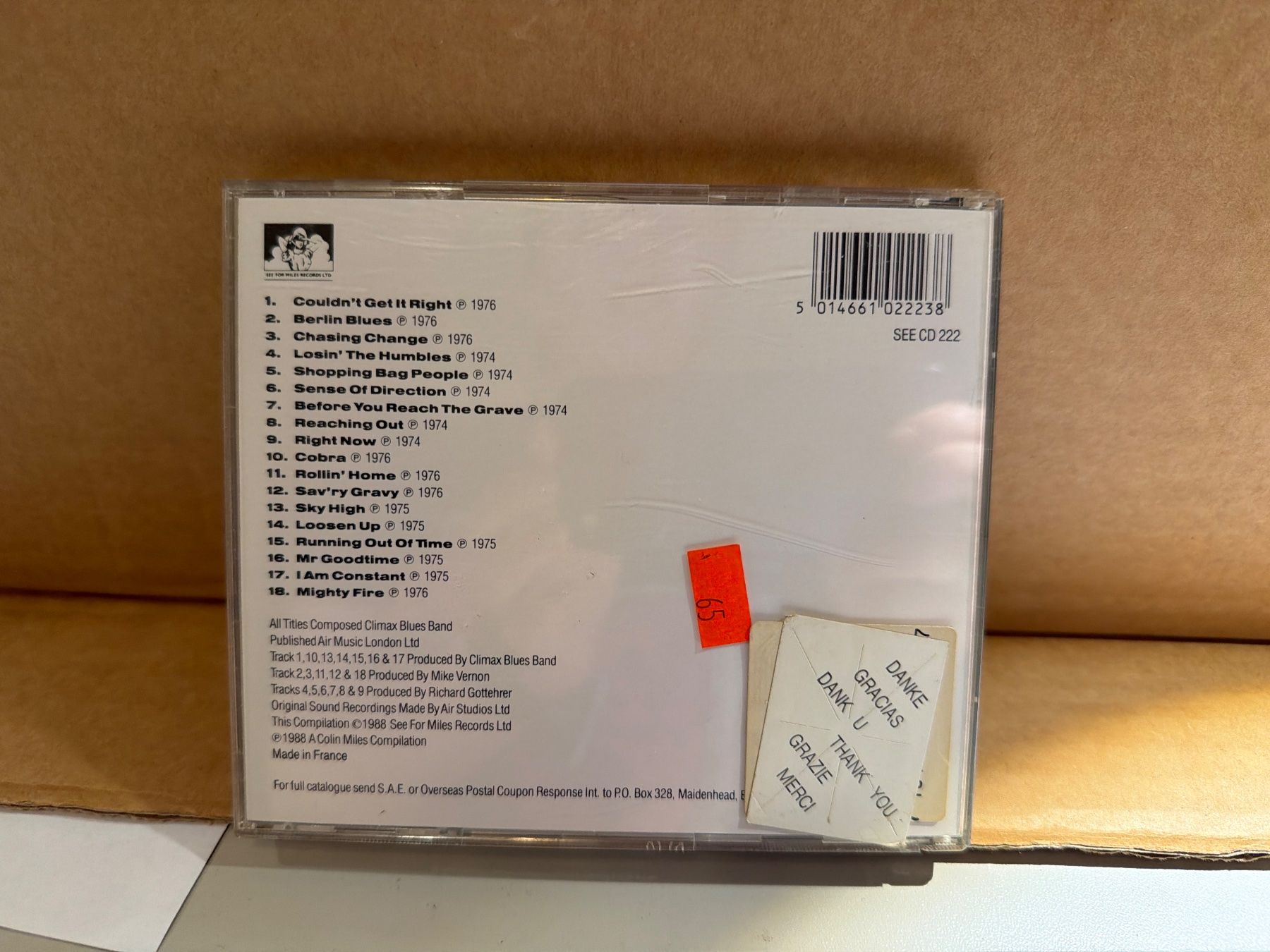 CD: Climax Blues Band - Couldn't Get It Rhight...plus – Usato da St.Gallen venduto da CD_jalamusic 1