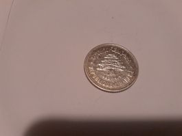 Libanon 50 Piastres 1952 Silber
