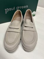 Paul Green mocassins cuir nubuck perle, neuves 37,5
