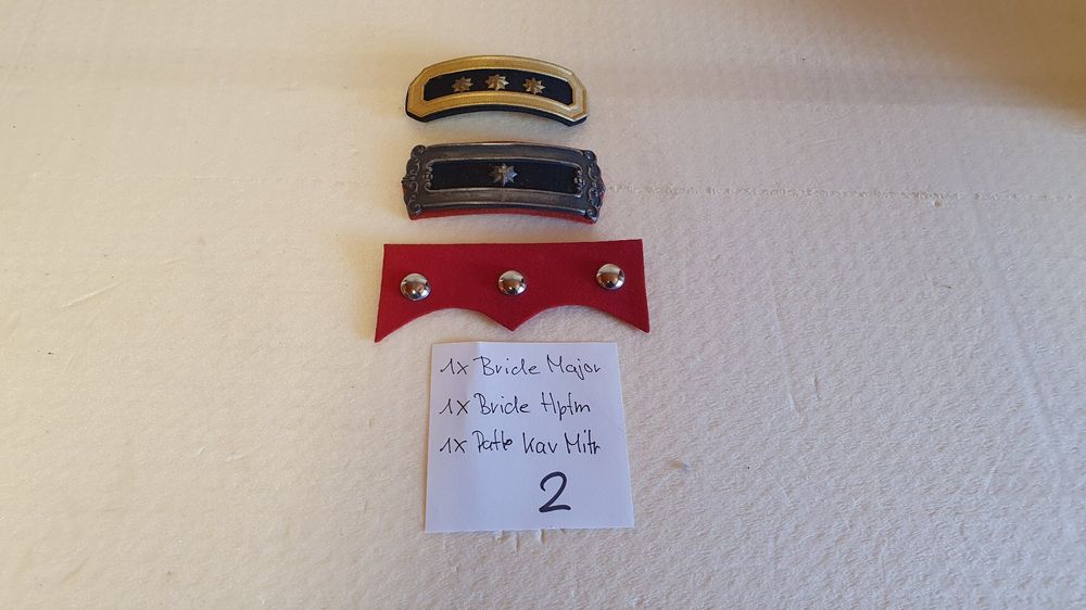 1x Bride Major 1x Bride Hptm 1x Patte Kaval. Mitr. (Gebraucht) in ...