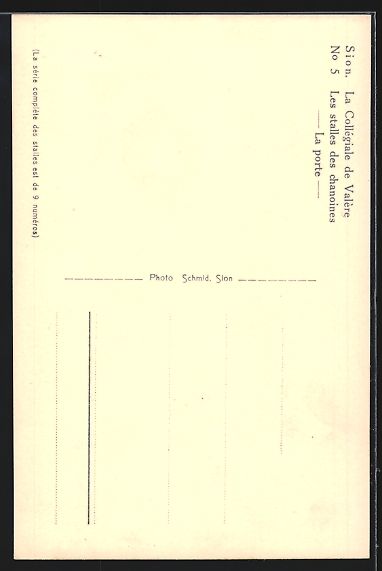 Ansichtskarten: Sion, La Collégiale de Valère, Les sta – Gebraucht aus Berlin von bartko-reher 1
