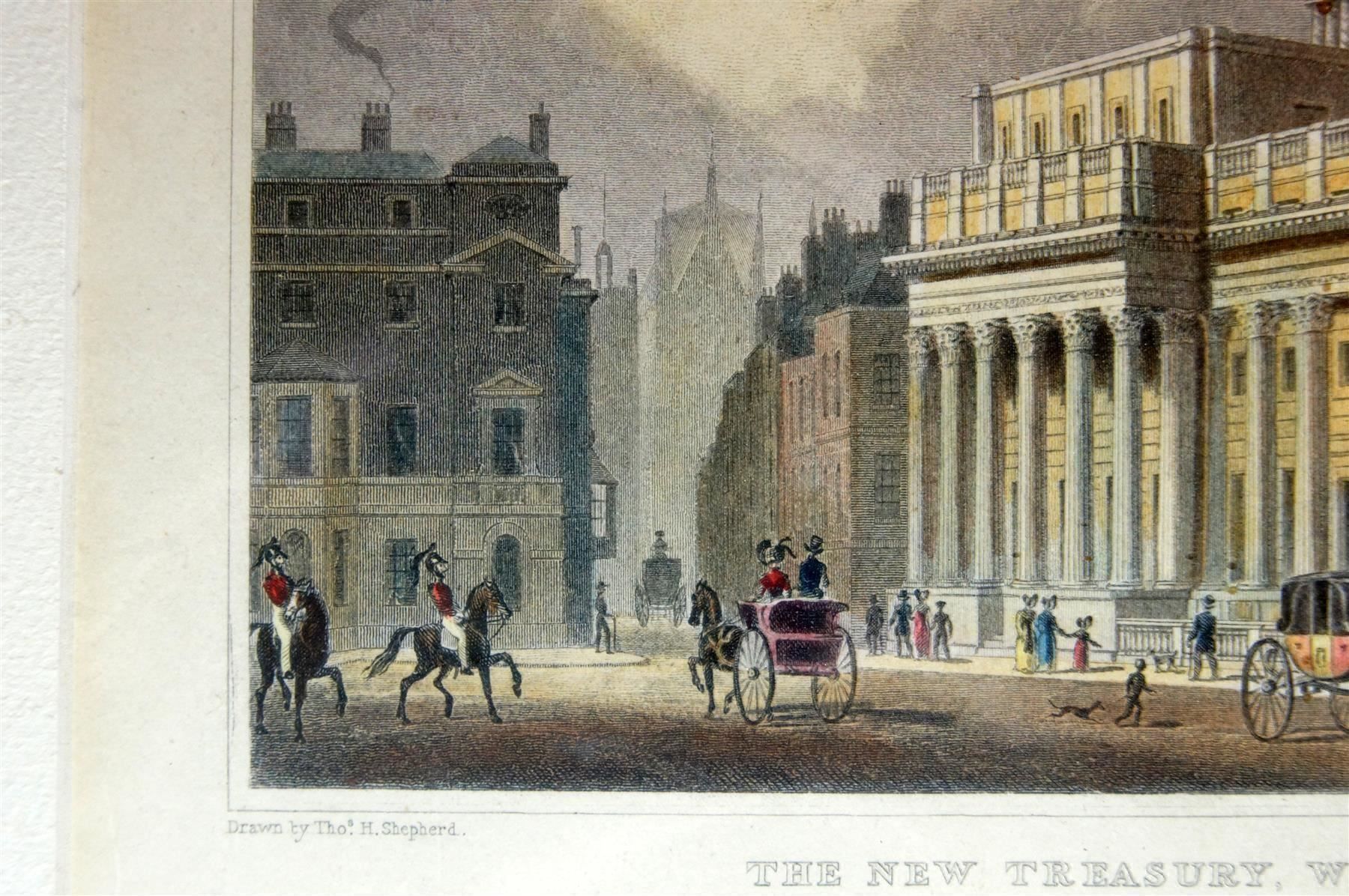 Incisioni: The New Treasury, Whitehall, London – Usato da Geroldswil venduto da ARTEFACTO 2