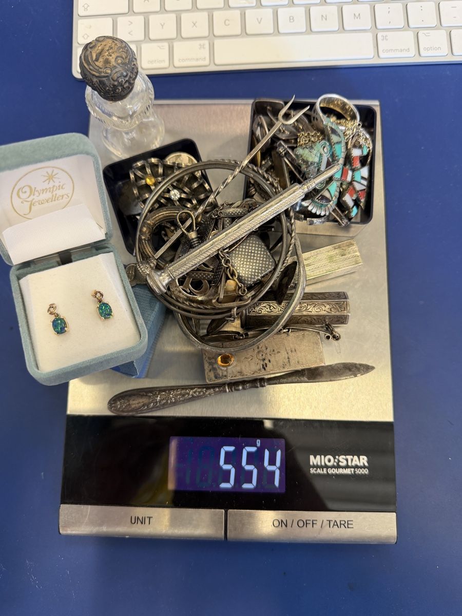 Sonstiger Schmuck: Schmuckkonvolut Silber Teile 554g  – Gebraucht aus Strengelbach von RaenAntikDesign 8
