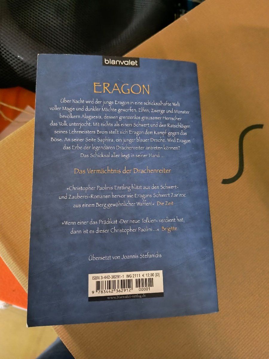 Bücher: Eragon Christopher Paolini Taschenbuch – Gebraucht aus Oberweningen von Bumblebee2 1