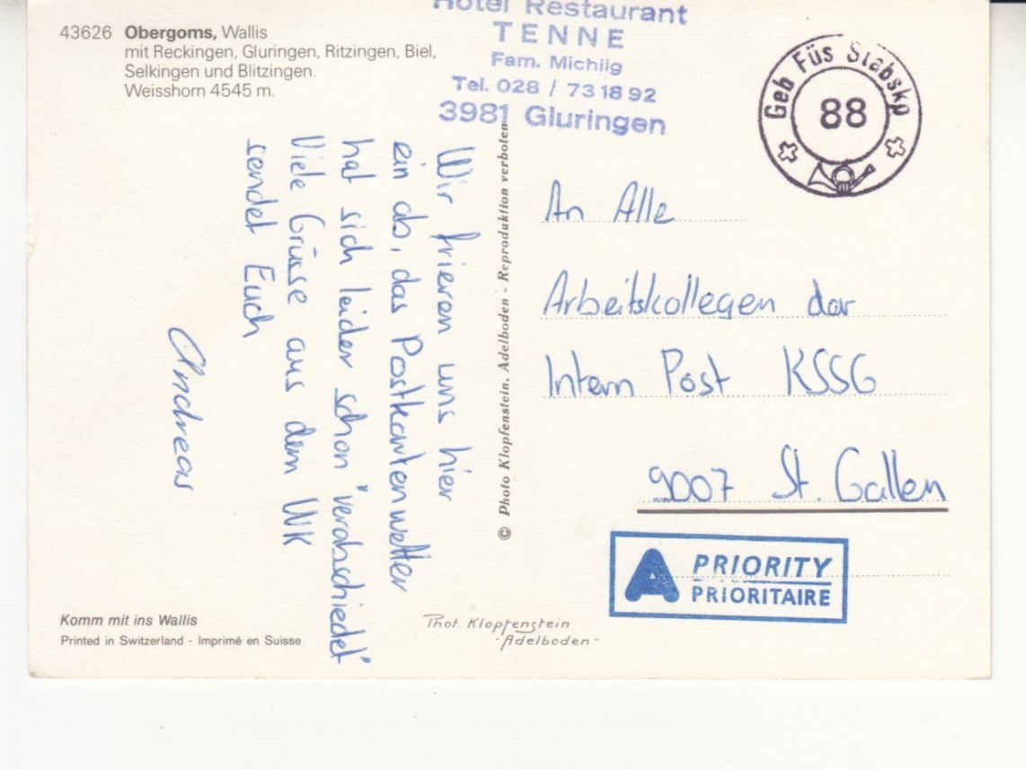 Cartes postales: Goms ca. 1970 – D'occasion à Bürglen TG par StampGraf 1