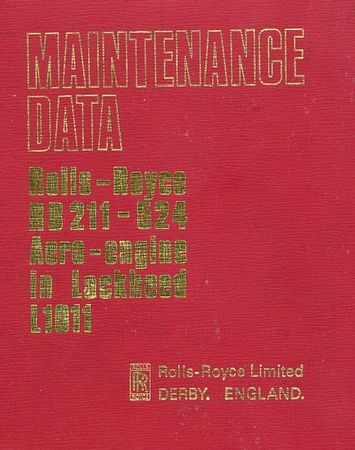 ROLLS-ROYCE RB-2199 AERO ENGINE MAINTENANCE DATA