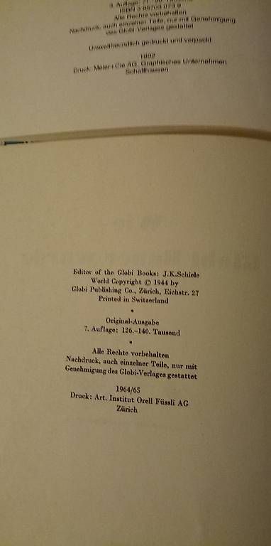 Libri: 2 Antike Globi Bücher "Versand kostenlos" – Usato da Giswil venduto da Anubis20 2