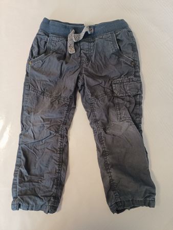 C&A gefütterte Hose Gr 98 Kinder, Blau (mit Loch)