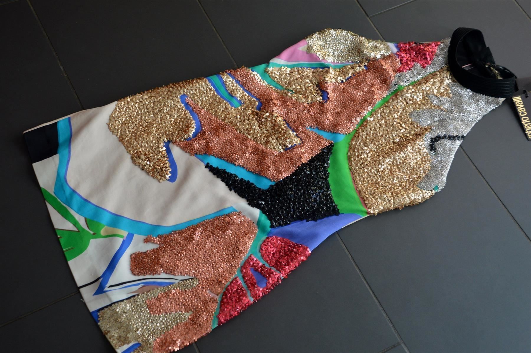 Roberto Cavalli Vestiti: Kleid / Robe à sequins Roberto Cavalli  .38 /40 – Nuovo (secondo la descrizione) da Collonges venduto da Auganien 6