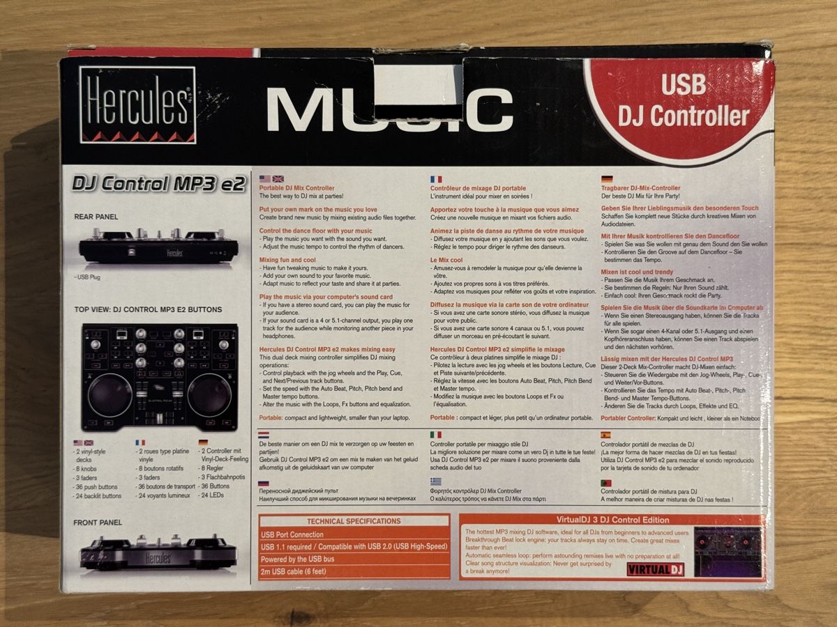 Hercules Console di mixaggio: Hercules DJ Control MP3 e2 USB DJ Controller – Usato da Saas im Prättigau venduto da bonamiCH 3