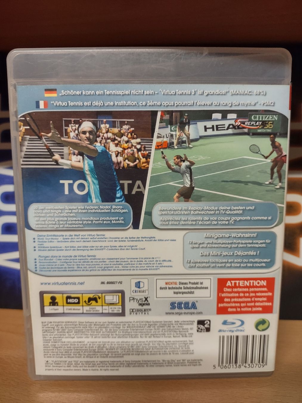 Sony Giochi: Virtua Tennis 3 - Jeu PS3 - Jouez avec Federer!  – Usato da fribourg venduto da GameSpot 1
