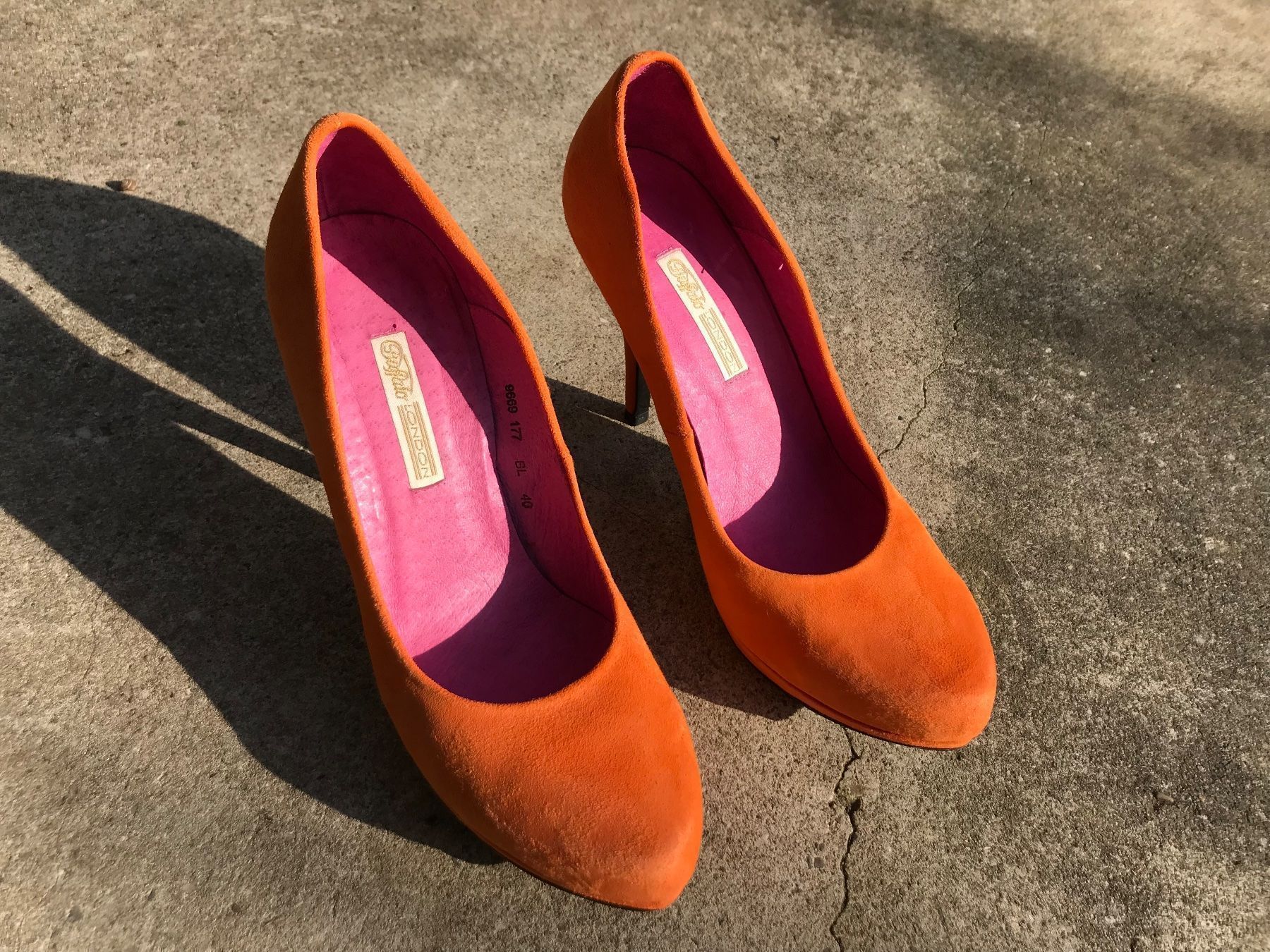 Damenschuhe: Buffalo Wildleder High Heels Grösse 40 orange – Gebraucht aus Basel von jetzt-wird-gemistet 1