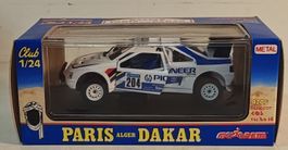 Paris-Dakar Peugeot 205 Turbo 16, Massstab 1:24 neu (nov542)