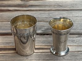 2 antike WMF Jugendstil Trinkbecher
