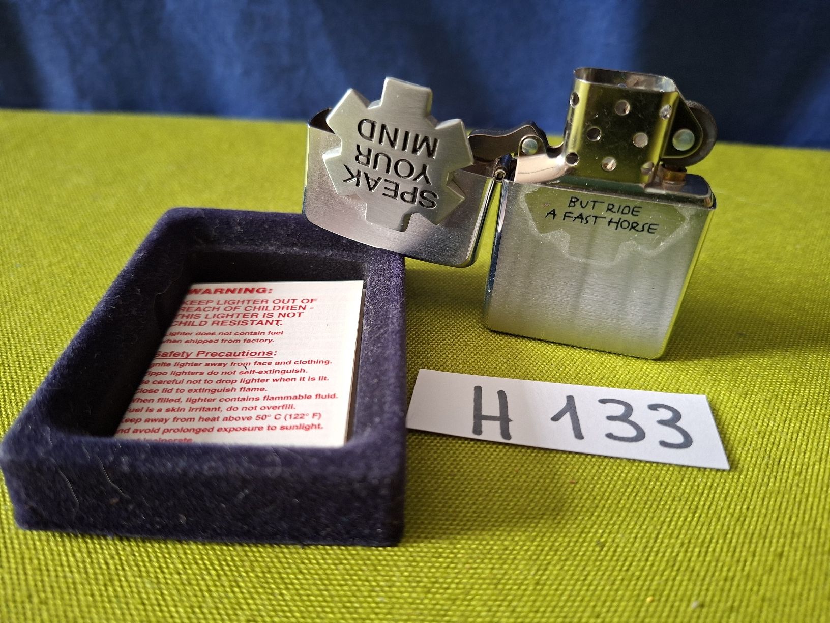 Zippo Accendini: Feuerzeug Zippo H133 – Usato da Aarberg venduto da Fink010 3