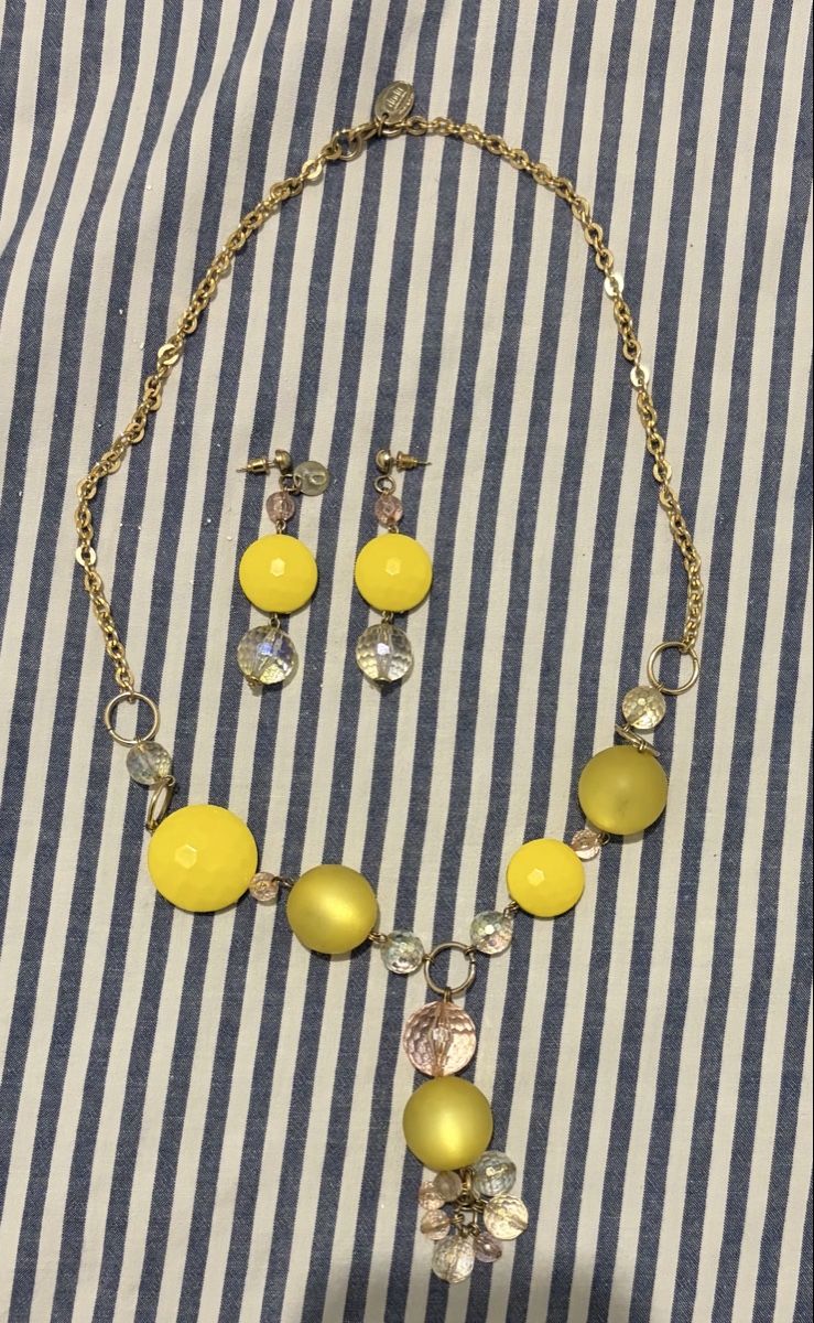 Altri gioielli: Collier et boucles d'oreilles jaune – Usato da Genève venduto da AlBE909