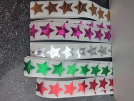 5x40Stk Sticker Sterne Gold Silber Rot Grün Violet
