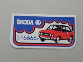 Abziehbild Kleber ca. 1980 Auto Marke Skoda